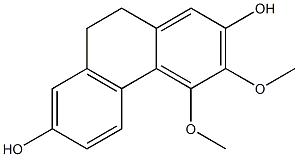 3,4-Dimethoxy-9,10-dihydrophenanthrene-2,7-diol 结构式