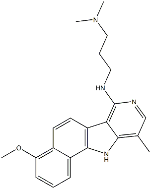 7-(3-Dimethylaminopropylamino)-10-methyl-4-methoxy-11H-benzo[g]pyrido[4,3-b]indole 结构式