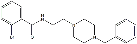 2-Bromo-N-[2-(4-benzyl-1-piperazinyl)ethyl]benzamide 结构式