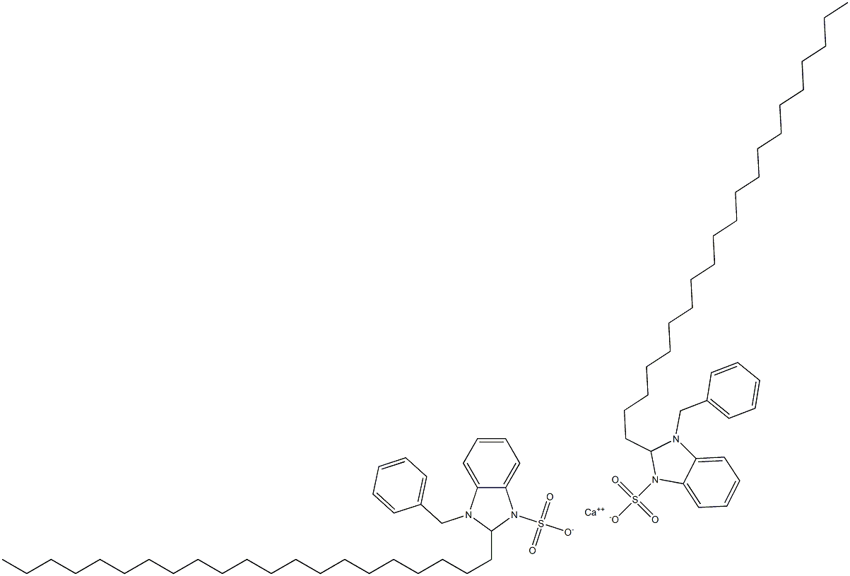 Bis(1-benzyl-2,3-dihydro-2-henicosyl-1H-benzimidazole-3-sulfonic acid)calcium salt 结构式