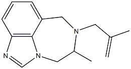 4,5,6,7-Tetrahydro-5-methyl-6-(2-methyl-2-propenyl)imidazo[4,5,1-jk][1,4]benzodiazepine 结构式