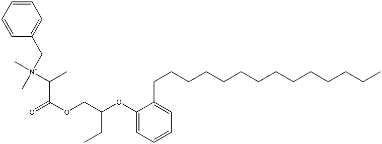 N,N-Dimethyl-N-benzyl-N-[1-[[2-(2-tetradecylphenyloxy)butyl]oxycarbonyl]ethyl]aminium 结构式