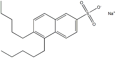 5,6-Dipentyl-2-naphthalenesulfonic acid sodium salt 结构式