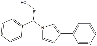 1-[(R)-1-Phenyl-2-hydroxyethyl]-3-(3-pyridinyl)-1H-pyrrole 结构式