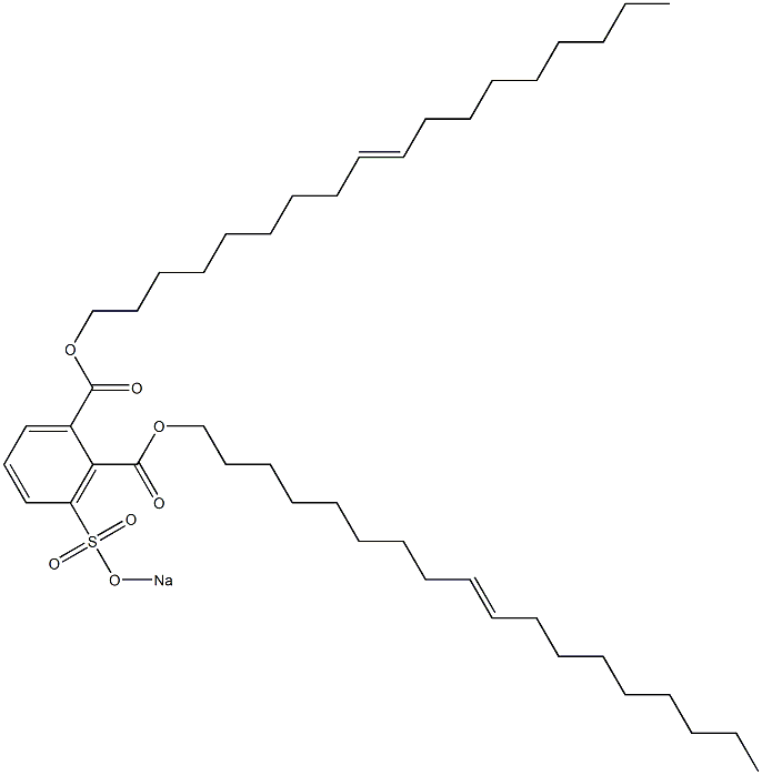 3-(Sodiosulfo)phthalic acid di(9-octadecenyl) ester 结构式