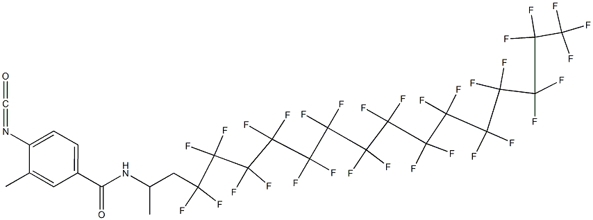 4-Isocyanato-3-methyl-N-[2-(hentriacontafluoropentadecyl)-1-methylethyl]benzamide 结构式