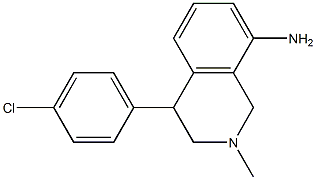 8-Amino-1,2,3,4-tetrahydro-2-methyl-4-(4-chlorophenyl)isoquinoline 结构式