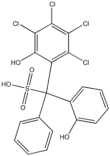 (3,4,5,6-Tetrachloro-2-hydroxyphenyl)(2-hydroxyphenyl)phenylmethanesulfonic acid 结构式