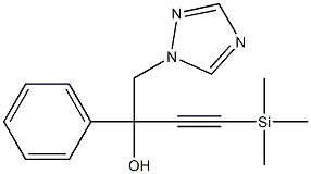 1-(Phenyl)-1-[(trimethylsilyl)ethynyl]-2-(1H-1,2,4-triazol-1-yl)ethanol 结构式