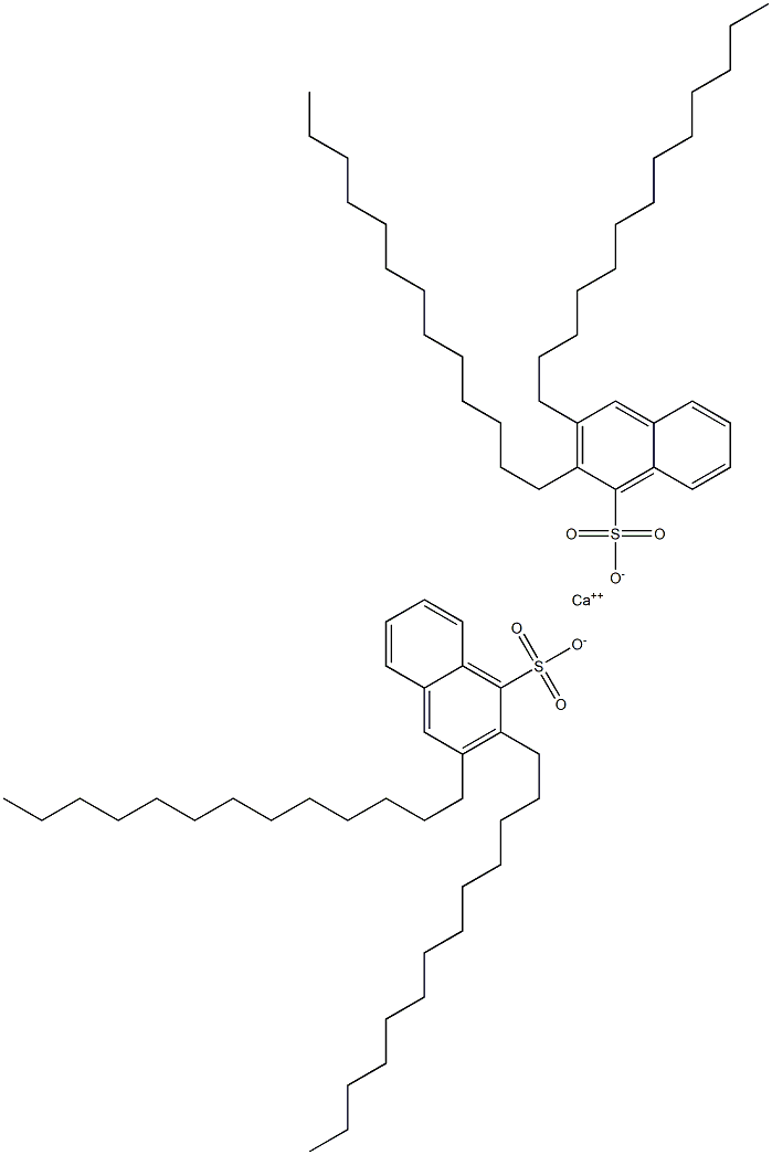 Bis(2,3-ditridecyl-1-naphthalenesulfonic acid)calcium salt 结构式