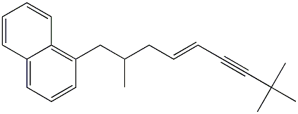 (E)-1-(1-Naphtyl)-2,8,8-trimethyl-4-nonen-6-yne 结构式