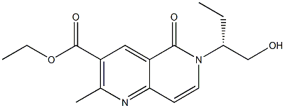 6-[(R)-1-(Hydroxymethyl)propyl]-2-methyl-5-oxo-5,6-dihydro-1,6-naphthyridine-3-carboxylic acid ethyl ester 结构式