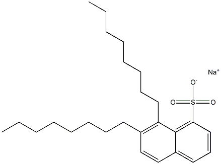 7,8-Dioctyl-1-naphthalenesulfonic acid sodium salt 结构式