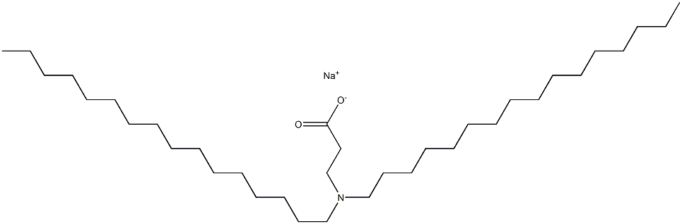 3-(Dihexadecylamino)propanoic acid sodium salt 结构式