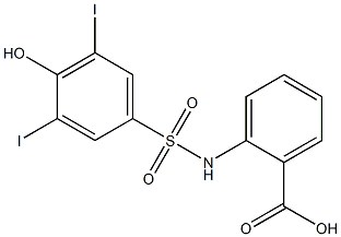 2-[N-(3,5-Diiodo-4-hydroxyphenylsulfonyl)amino]benzoic acid 结构式