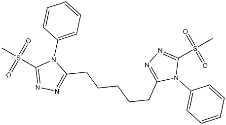 5,5'-(1,5-Pentanediyl)bis[4-(phenyl)-3-methylsulfonyl-4H-1,2,4-triazole] 结构式