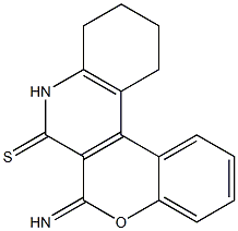 9,10,11,12-Tetrahydro-6-imino-6H-[1]benzopyrano[3,4-c]quinoline-7(8H)-thione 结构式