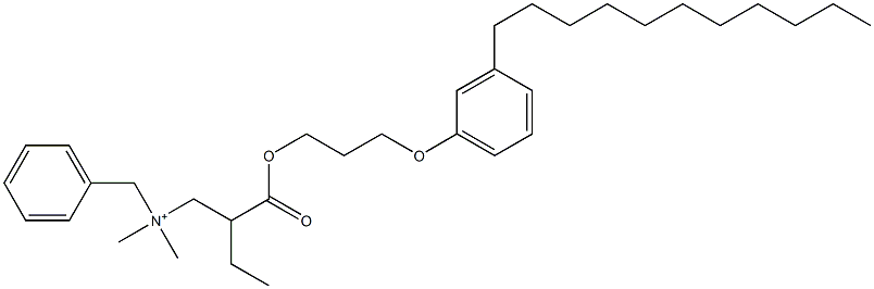 N,N-Dimethyl-N-benzyl-N-[2-[[3-(3-undecylphenyloxy)propyl]oxycarbonyl]butyl]aminium 结构式