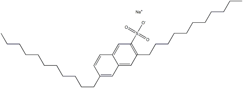 3,6-Diundecyl-2-naphthalenesulfonic acid sodium salt 结构式