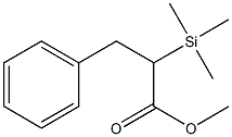 3-Phenyl-2-(trimethylsilyl)propanoic acid methyl ester 结构式