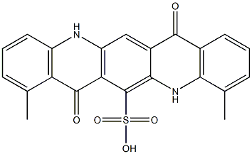 5,7,12,14-Tetrahydro-4,8-dimethyl-7,14-dioxoquino[2,3-b]acridine-6-sulfonic acid 结构式