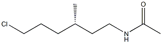 (-)-N-[(S)-6-Chloro-3-methylhexyl]acetamide 结构式