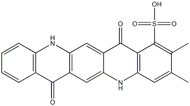 5,7,12,14-Tetrahydro-2,3-dimethyl-7,14-dioxoquino[2,3-b]acridine-1-sulfonic acid 结构式