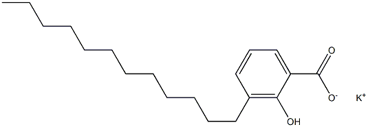 3-Dodecyl-2-hydroxybenzoic acid potassium salt 结构式