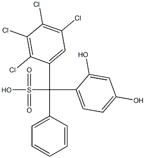 (2,3,4,5-Tetrachlorophenyl)(2,4-dihydroxyphenyl)phenylmethanesulfonic acid 结构式