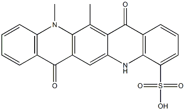 5,7,12,14-Tetrahydro-12,13-dimethyl-7,14-dioxoquino[2,3-b]acridine-4-sulfonic acid 结构式