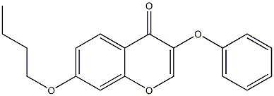 3-Phenoxy-7-butoxy-4H-1-benzopyran-4-one 结构式