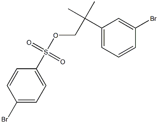 4-Bromobenzenesulfonic acid 2-methyl-2-(3-bromophenyl)propyl ester 结构式