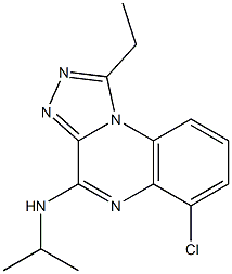 4-Isopropylamino-1-ethyl-6-chloro[1,2,4]triazolo[4,3-a]quinoxaline 结构式