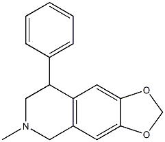 1,2,3,4-Tetrahydro-6,7-methylenedioxy-2-methyl-4-phenylisoquinoline 结构式