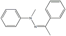 Acetophenone methyl(phenyl)hydrazone 结构式