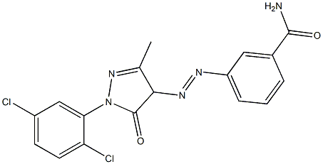 4-(3-Carbamoylphenylazo)-1-(2,5-dichlorophenyl)-3-methyl-5(4H)-pyrazolone 结构式