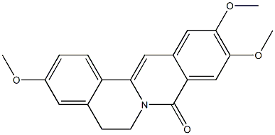 5,6-Dihydro-3,10,11-trimethoxy-8H-dibenzo[a,g]quinolizin-8-one 结构式