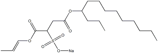 2-(Sodiosulfo)succinic acid 4-tridecyl 1-(1-propenyl) ester 结构式