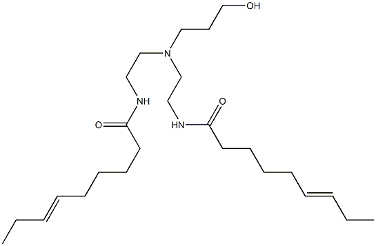 N,N'-[3-Hydroxypropyliminobis(2,1-ethanediyl)]bis(6-nonenamide) 结构式