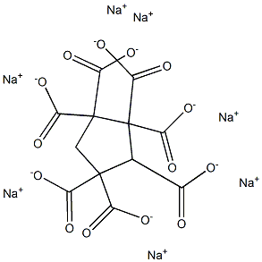 1,1,2,2,3,4,4-Cyclopentaneheptacarboxylic acid heptasodium salt 结构式