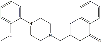 3-[4-(2-Methoxyphenyl)piperazinomethyl]tetralin-1-one 结构式