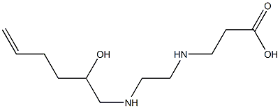 3-[N-[2-[N-(2-Hydroxy-5-hexenyl)amino]ethyl]amino]propionic acid 结构式