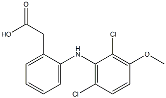 2-(2,6-Dichloro-3-methoxyphenylamino)benzeneacetic acid 结构式