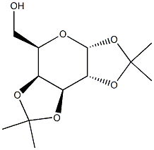 1,2:3,4-Di-O-isopropyliden-alpha-D-galactopyranose 结构式