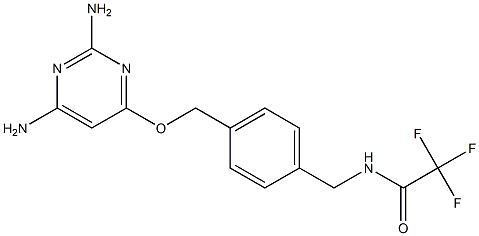 N-[4-(2,6-Diamino-pyrimidin-4-yloxymethyl)-benzyl]-2,2,2-trifluoro-acetamide 结构式