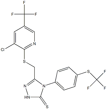 3-((3-Chloro-5-(trifluoromethyl)(2-pyridylthio))methyl)-4-(4-(trifluoromethylthio)phenyl)-1,2,4-triazoline-5-thione 结构式