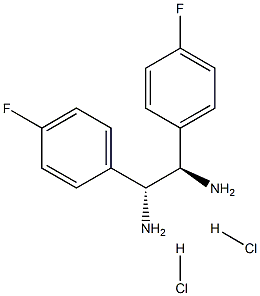 (R,R)-1,2-二(4-氟苯基)-1,2-乙二胺二盐酸盐,95%,E 结构式