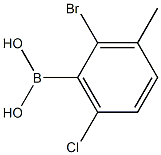 2-Bromo-3-methyl-6-chlorophenylboronic acid 结构式