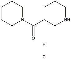 1-Piperidinyl(3-piperidinyl)methanonehydrochloride 结构式