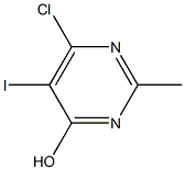 6-Chloro-5-iodo-2-methyl-4-pyrimidinol 结构式